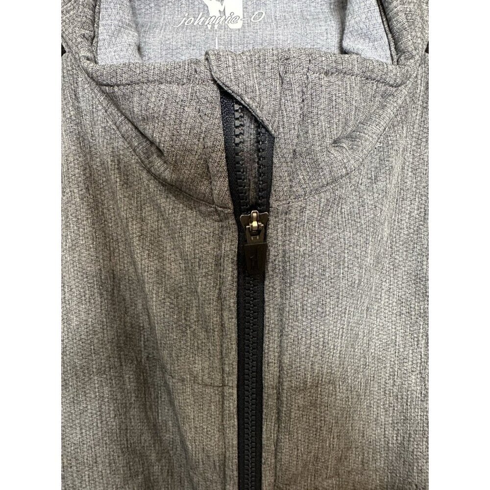 Johnnie-O STINGER Jacket Mens Size Large Gray Black Full Zip Thermotech Sleeves - Picture 3 of 9